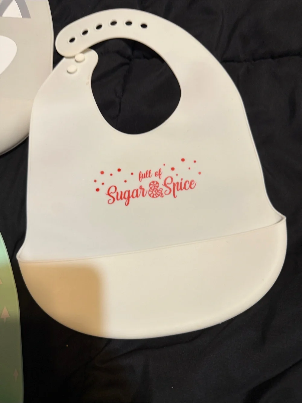 cloud island Silicone Bib Set - Red, Mint, Cream, White